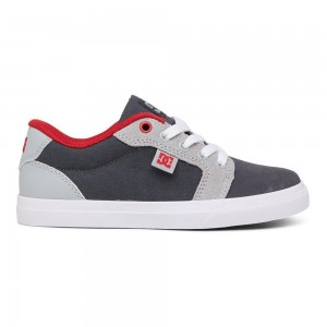 DC Shoes Anvil Skate Sko Børn Grå Rød | GRIO-19735