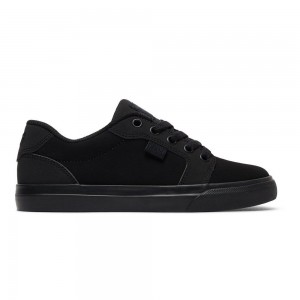 DC Shoes Anvil Skate Sko Børn Sort | JZDA-13924