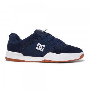 DC Shoes Central Sportssko Herre Mørkeblå Hvide | UJZF-97346