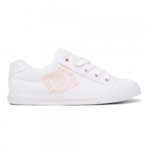 DC Shoes Chelsea Skate Sko Dame Hvide Lyserød | SMEA-50827