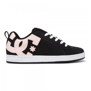 DC Shoes Court Graffik Skate Sko Dame Sort Lyselyserød | YCLG-14736