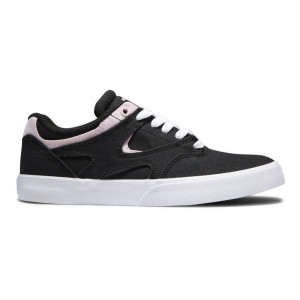 DC Shoes Kalis Vulc Skate Sko Dame Sort Lyserød | IDHQ-60147