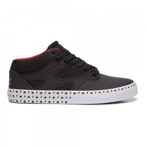 DC Shoes Kalis Vulc Skate Sko Herre Sort Rød | SUNY-73649