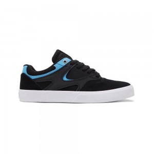 DC Shoes Kalis Vulc Skate Sko Herre Sort Blå | VCOT-81542