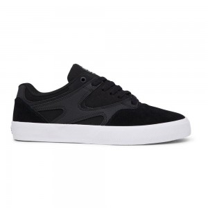 DC Shoes Kalis Vulc Skate Sko Herre Sort Hvide | HVIM-92068