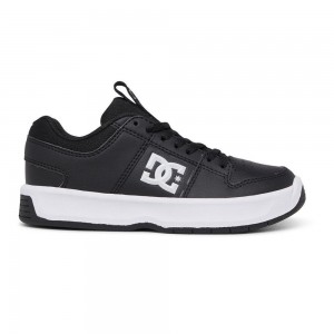 DC Shoes Lynx Skate Sko Børn Sort Hvide | NADK-07158