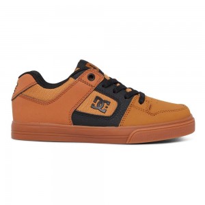 DC Shoes Pure Skate Sko Børn Brune Sort | YZNM-38106