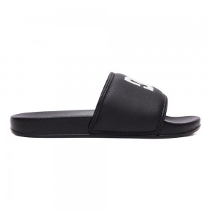 DC Shoes Slides Sandaler Børn Sort Hvide | KLGH-61390