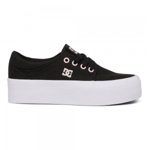 DC Shoes Trase Skate Sko Børn Sort Lyserød | HYXN-72415