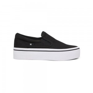 DC Shoes Trase Skate Sko Dame Sort Hvide | TZNL-25381