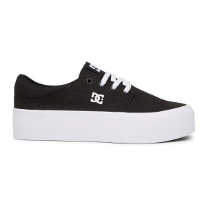 DC Shoes Trase Skate Sko Dame Sort Hvide | PKRT-49738