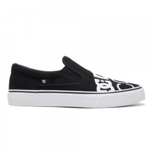 DC Shoes Trase Skate Sko Herre Sort Hvide | UNMR-01652