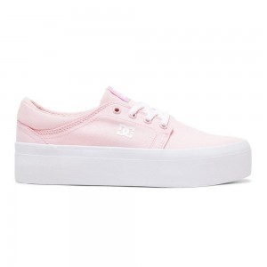 DC Shoes Trase TX Skate Sko Dame Lyselyserød | CGUJ-26071