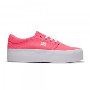 DC Shoes Trase TX Skate Sko Dame Mørkelyserød | SEZM-79365