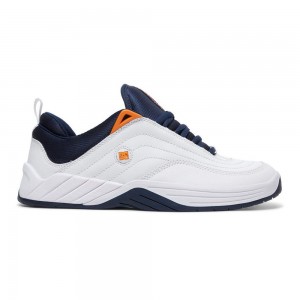 DC Shoes Williams Slim Sportssko Herre Hvide Mørkeblå | JXAR-53974