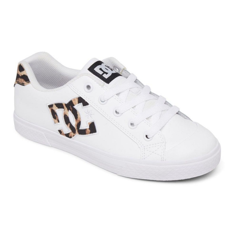 DC Shoes Chelsea Skate Sko Dame Hvide Leopard | OJSW-36980