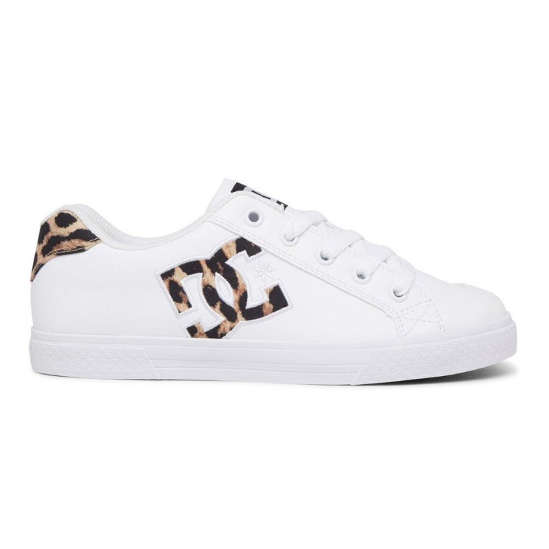 DC Shoes Chelsea Skate Sko Dame Hvide Leopard | OJSW-36980