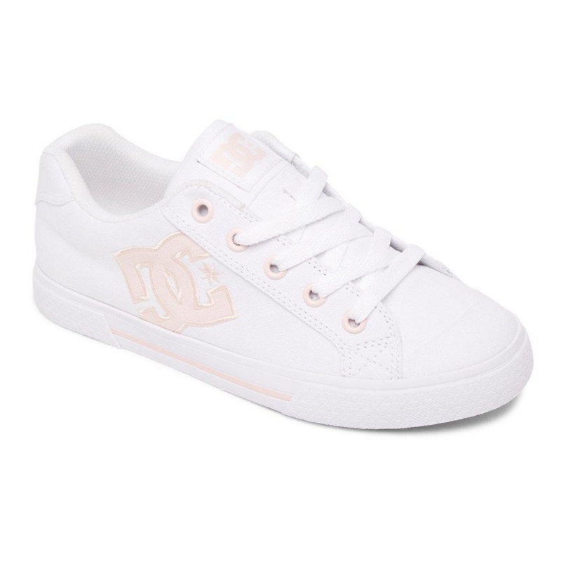 DC Shoes Chelsea Skate Sko Dame Hvide Lyserød | SMEA-50827