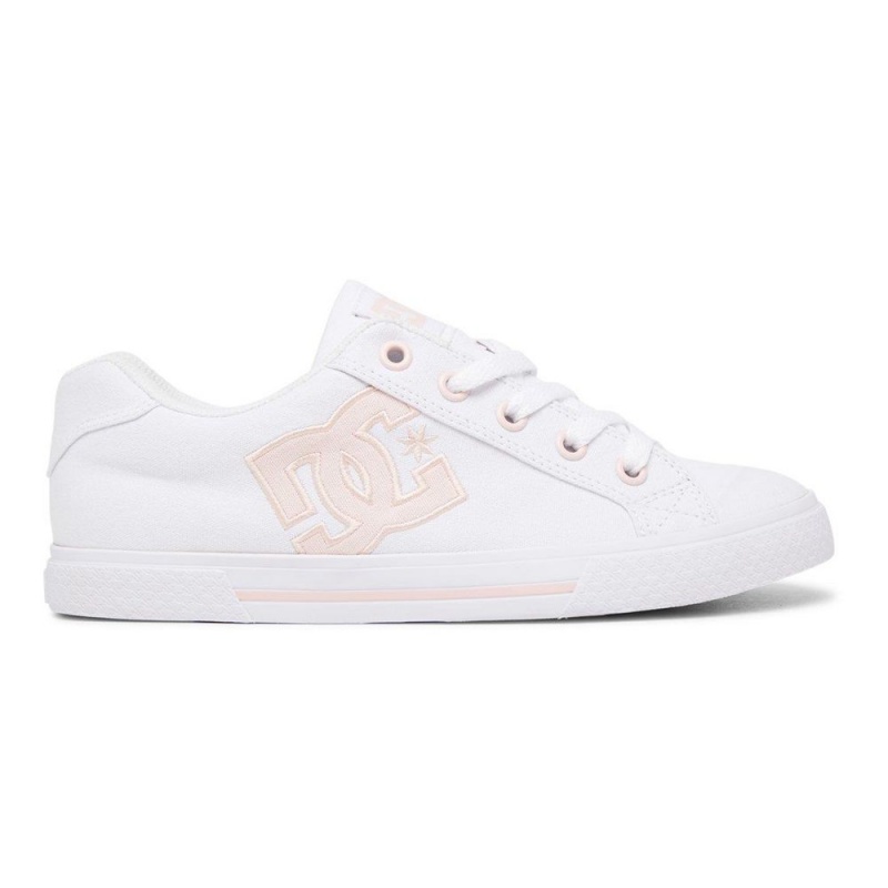 DC Shoes Chelsea Skate Sko Dame Hvide Lyserød | SMEA-50827