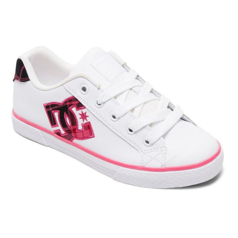 DC Shoes Chelsea Skate Sko Dame Hvide Lyserød | FWZG-67089