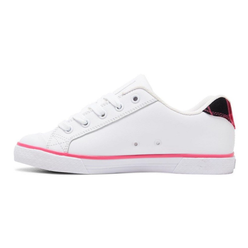 DC Shoes Chelsea Skate Sko Dame Hvide Lyserød | FWZG-67089