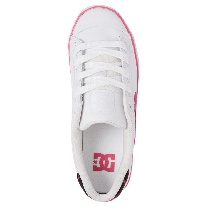 DC Shoes Chelsea Skate Sko Dame Hvide Lyserød | FWZG-67089