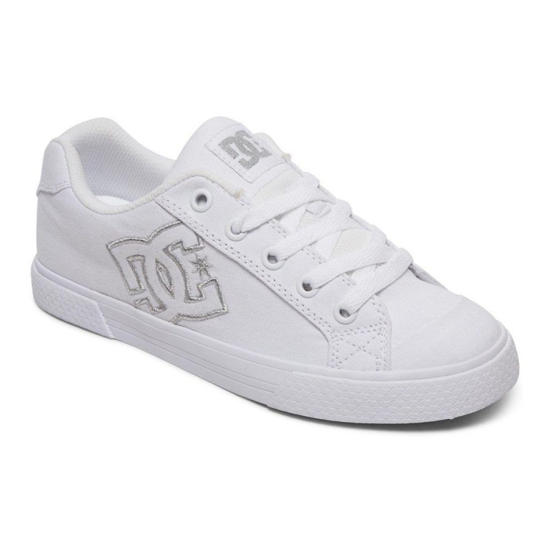 DC Shoes Chelsea Skate Sko Dame Hvide Sølv | FETO-45612