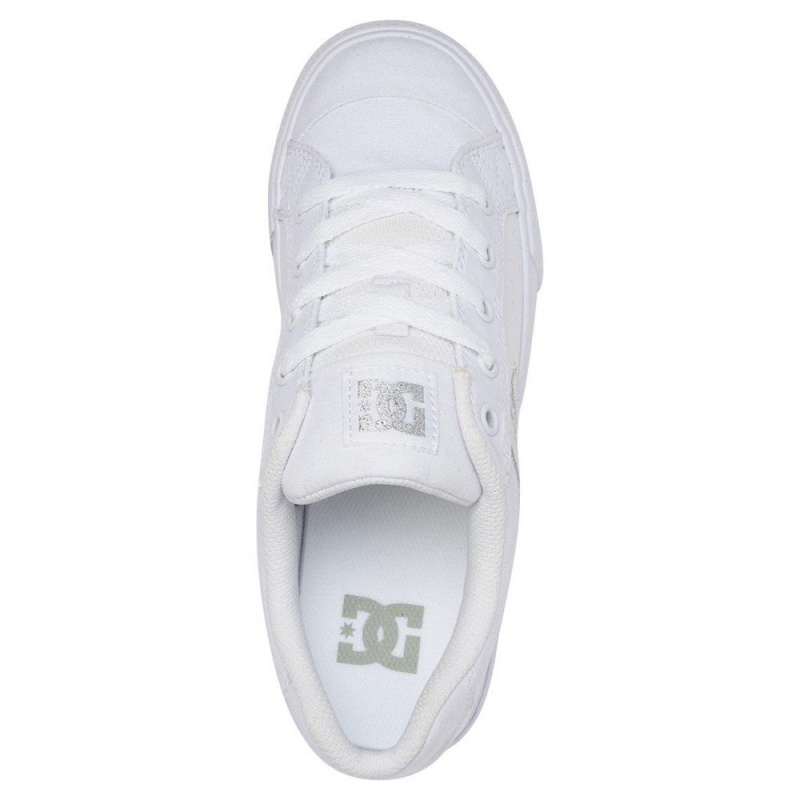 DC Shoes Chelsea Skate Sko Dame Hvide Sølv | FETO-45612