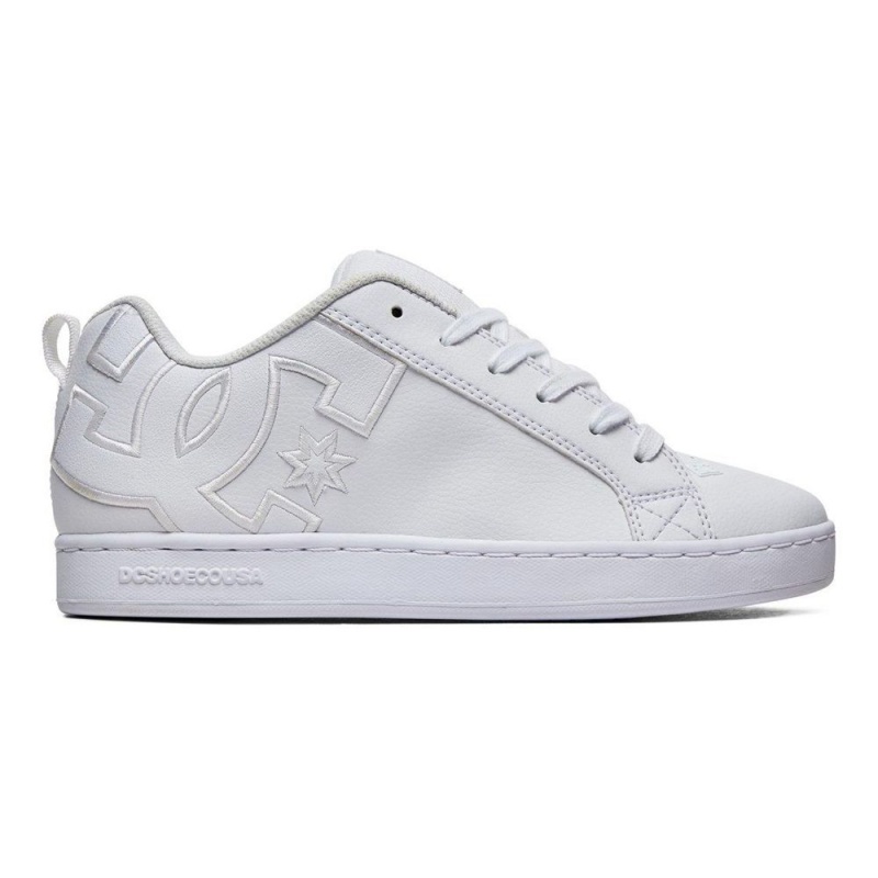 DC Shoes Court Graffik Skate Sko Dame Hvide | PCWZ-69231