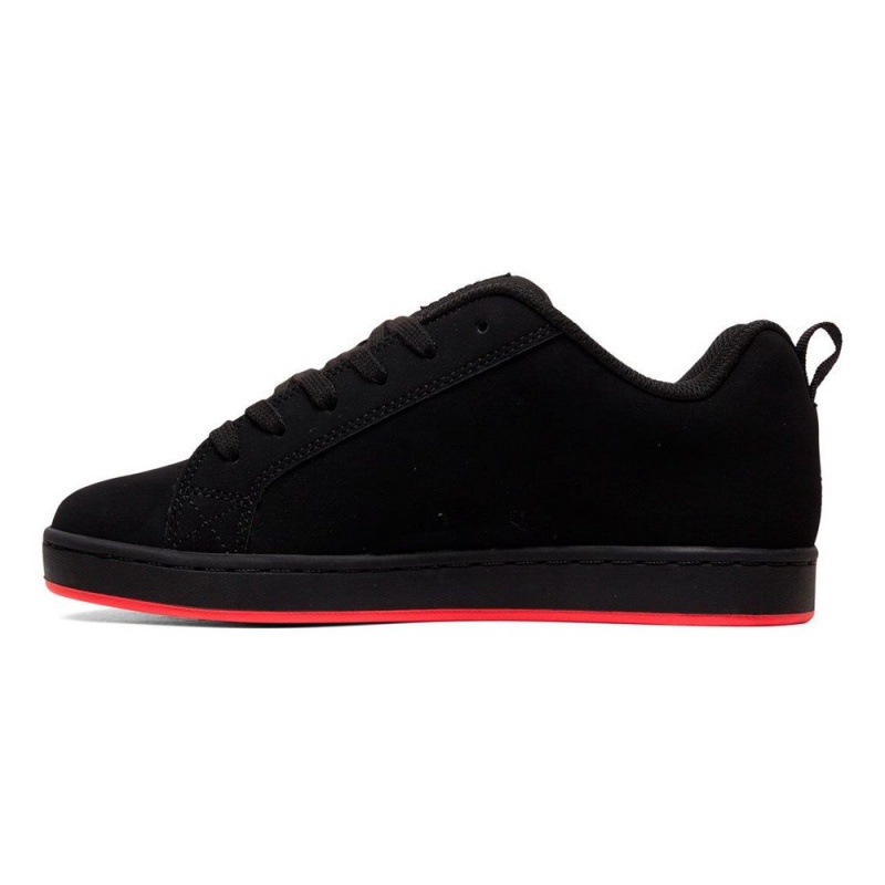 DC Shoes Court Graffik Skate Sko Dame Sort Mørkelyserød | RHWG-93271