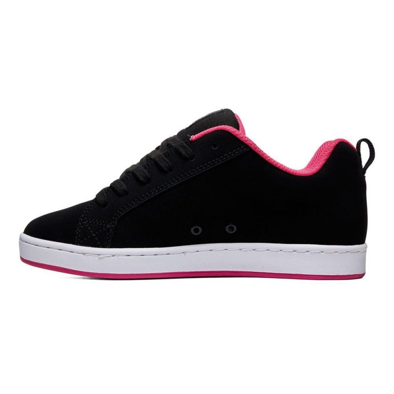 DC Shoes Court Graffik Skate Sko Dame Sort Lyserød | GRXE-13865