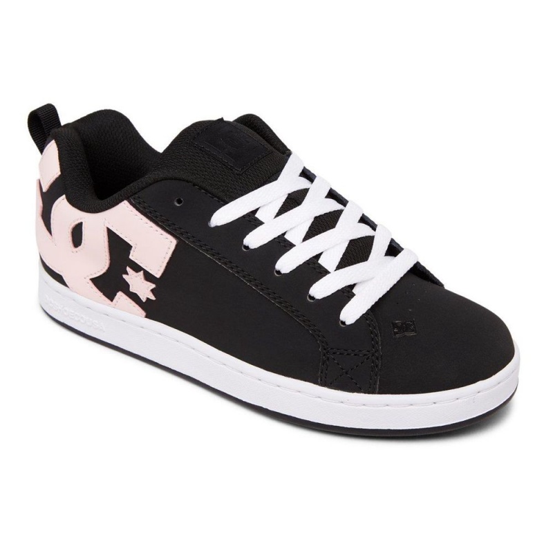 DC Shoes Court Graffik Skate Sko Dame Sort Lyselyserød | YCLG-14736