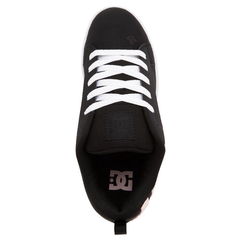 DC Shoes Court Graffik Skate Sko Dame Sort Lyselyserød | YCLG-14736