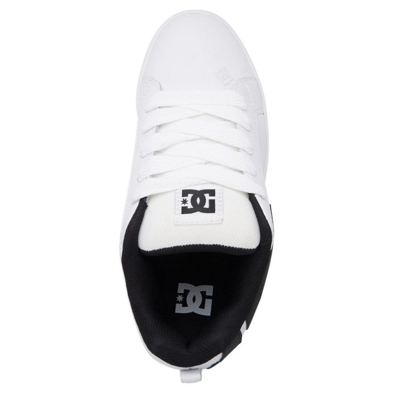 DC Shoes Court Graffik Skate Sko Herre Hvide Sort | ZLTC-26981