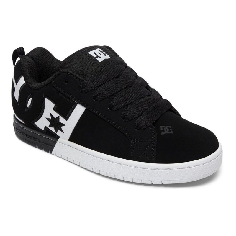 DC Shoes Court Graffik Skate Sko Herre Sort Hvide | ZDGV-08956