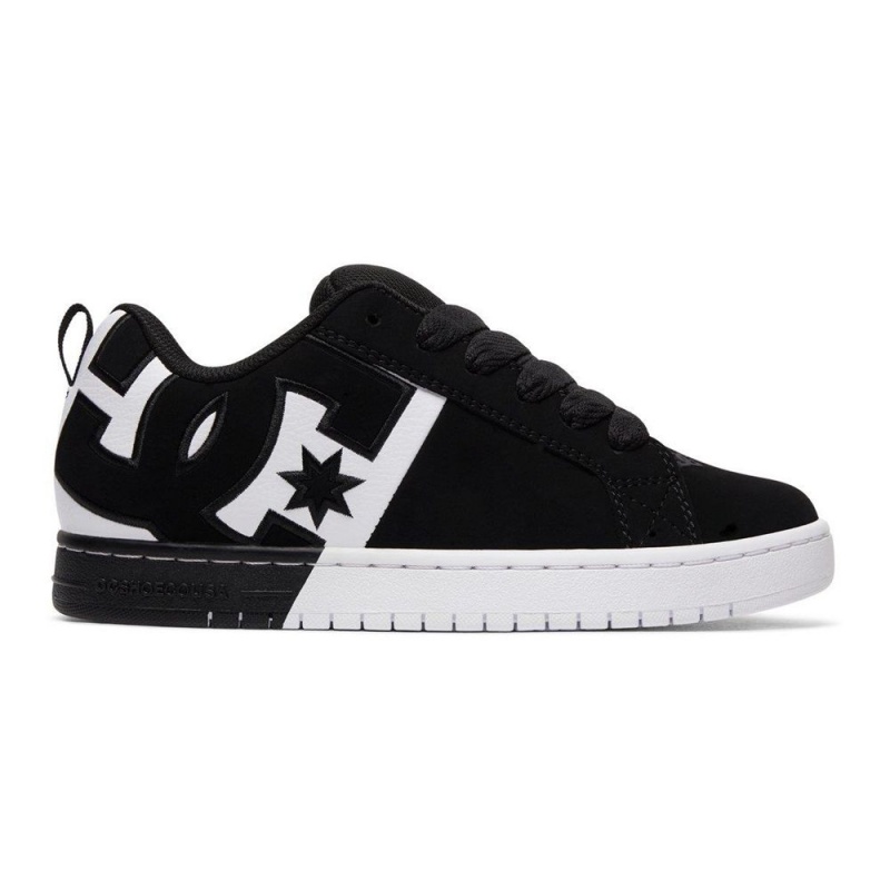 DC Shoes Court Graffik Skate Sko Herre Sort Hvide | ZDGV-08956