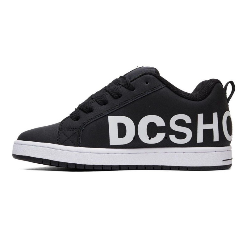 DC Shoes Court Graffik Skate Sko Herre Sort Hvide | WFZC-74096