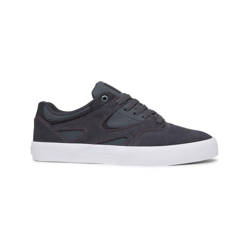 DC Shoes Kalis Vulc Skate Sko Herre Grå Sort | BXAS-56943