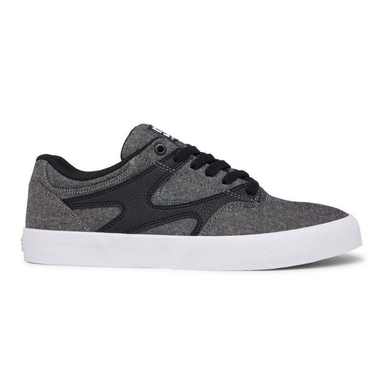 DC Shoes Kalis Vulc Skate Sko Herre Grå Sort | ZNSI-65021