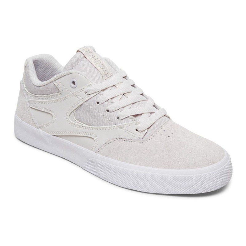 DC Shoes Kalis Vulc Skate Sko Herre Hvide | FCKW-21089