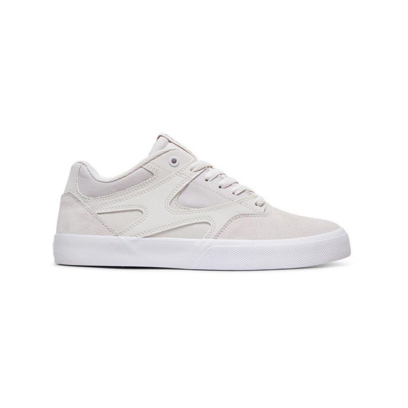 DC Shoes Kalis Vulc Skate Sko Herre Hvide | FCKW-21089