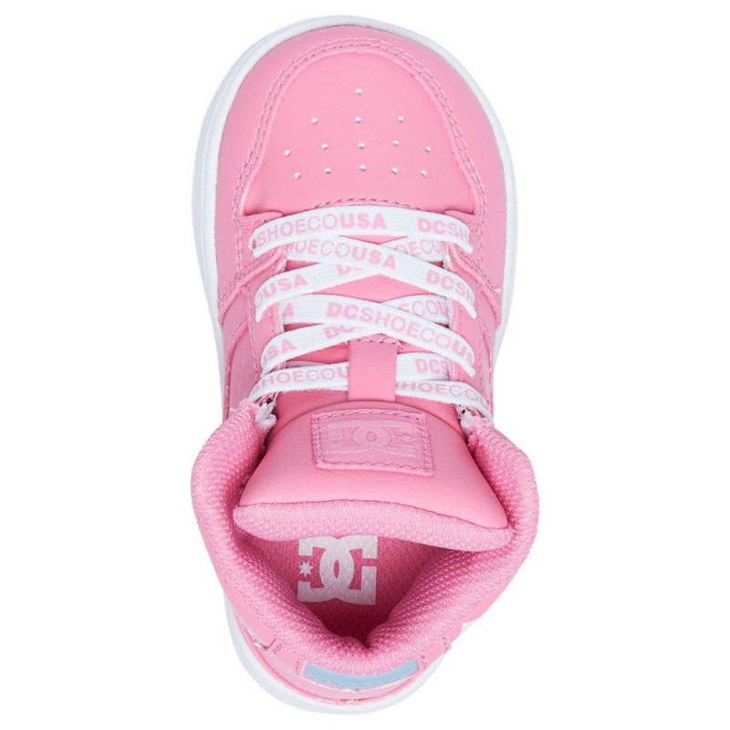 DC Shoes Pure Skate Sko Børn Lyserød Hvide | TODR-35610