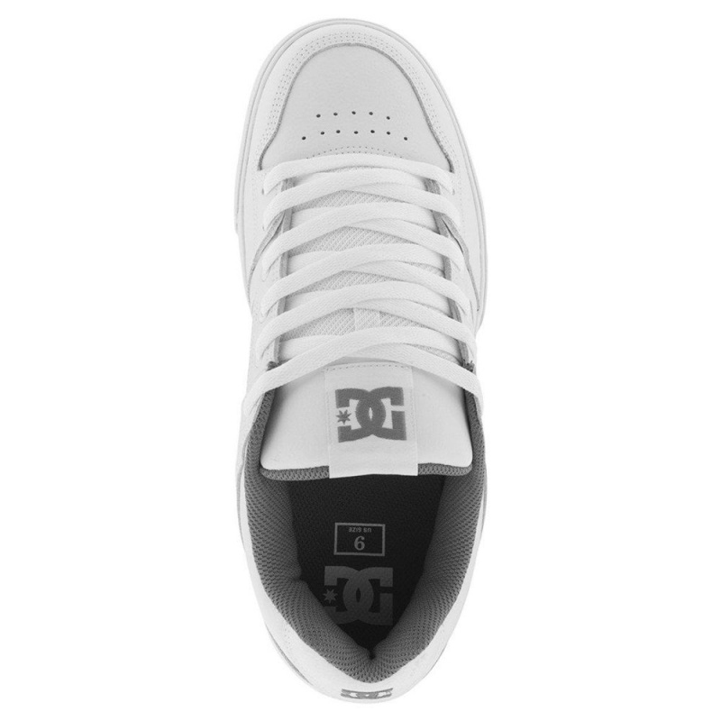 DC Shoes Pure Skate Sko Herre Hvide Grå | PYDO-75904