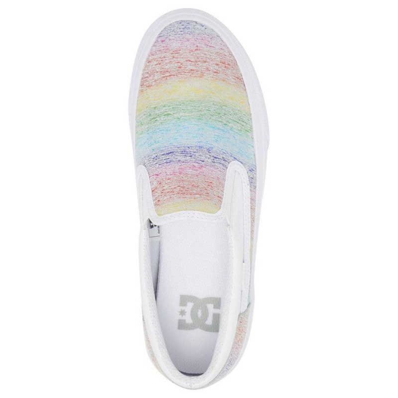 DC Shoes Trase Skate Sko Dame Hvide Flerfarvede | JNWE-27485