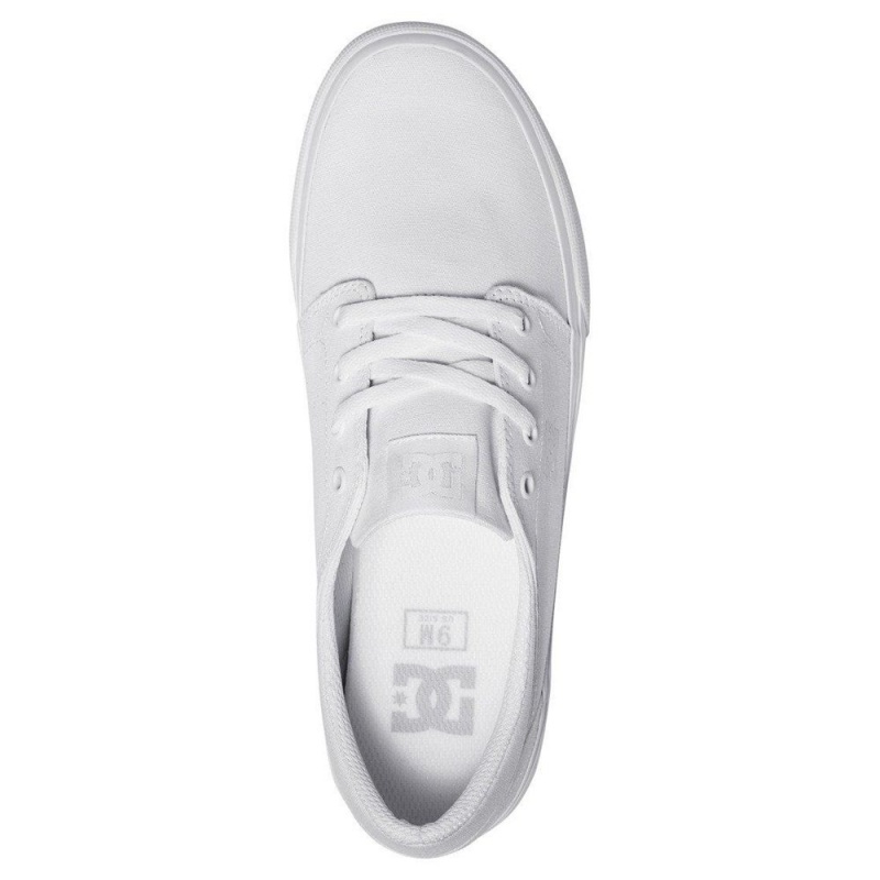 DC Shoes Trase Skate Sko Herre Hvide | QPAR-30672