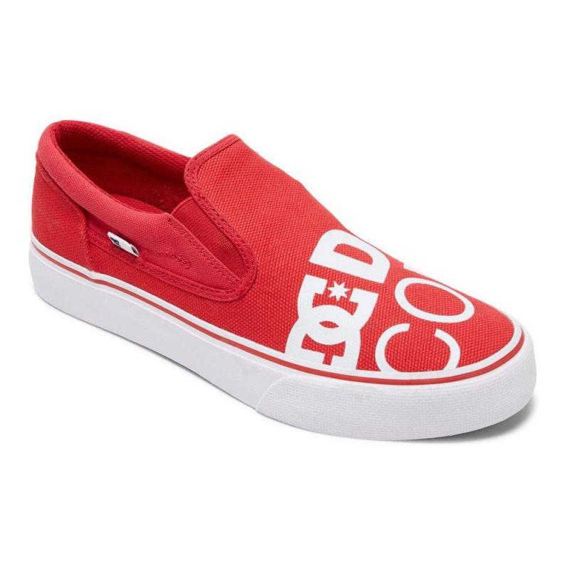 DC Shoes Trase Skate Sko Herre Rød Hvide | BVCT-23694