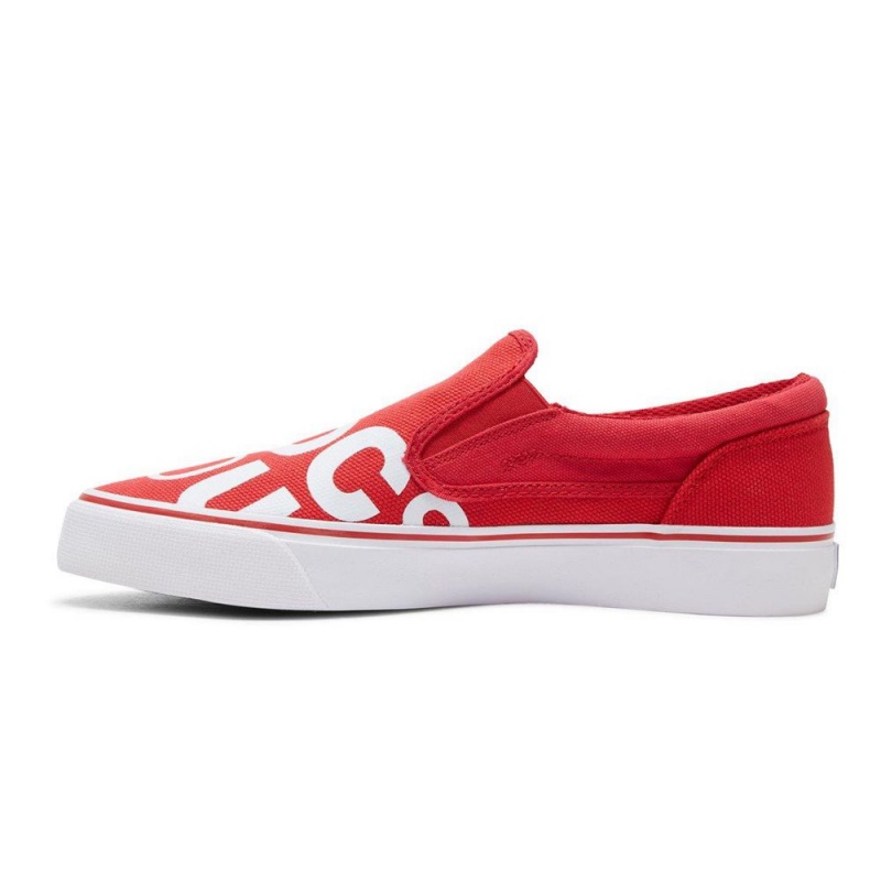 DC Shoes Trase Skate Sko Herre Rød Hvide | BVCT-23694