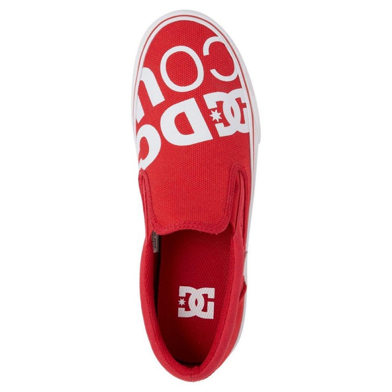 DC Shoes Trase Skate Sko Herre Rød Hvide | BVCT-23694