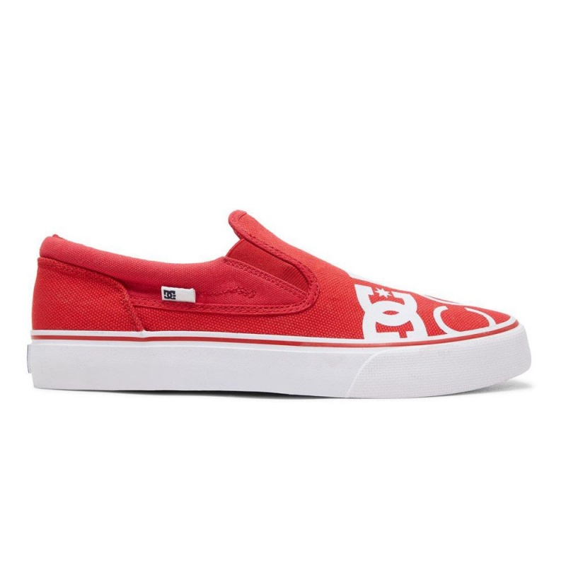 DC Shoes Trase Skate Sko Herre Rød Hvide | BVCT-23694