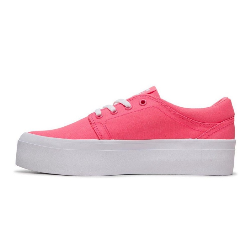 DC Shoes Trase TX Skate Sko Dame Mørkelyserød | SEZM-79365